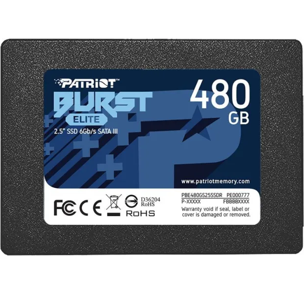 Накопичувач SSD Patriot Burst Elite 480 GB 2.5" 7 мм SATAIII TLC 3D (KST-PBE480GS25SSDR)