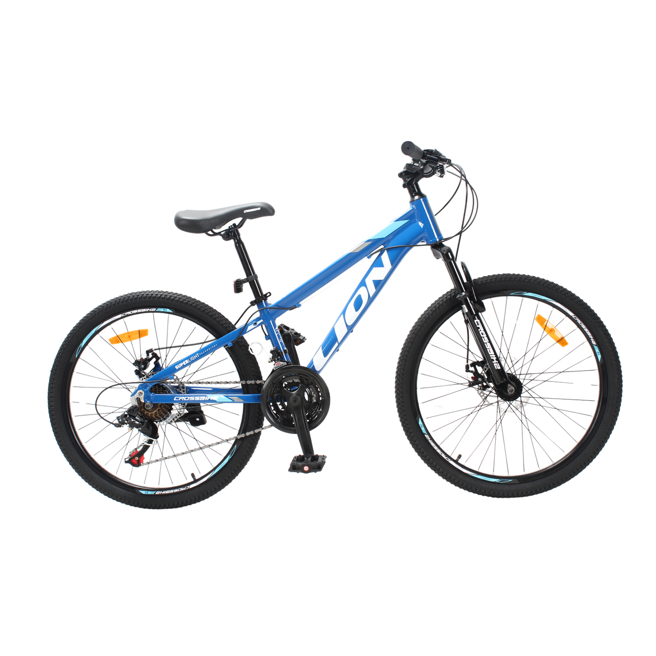 Велосипед CrossBike Lion 24" 12" Сине-голубой