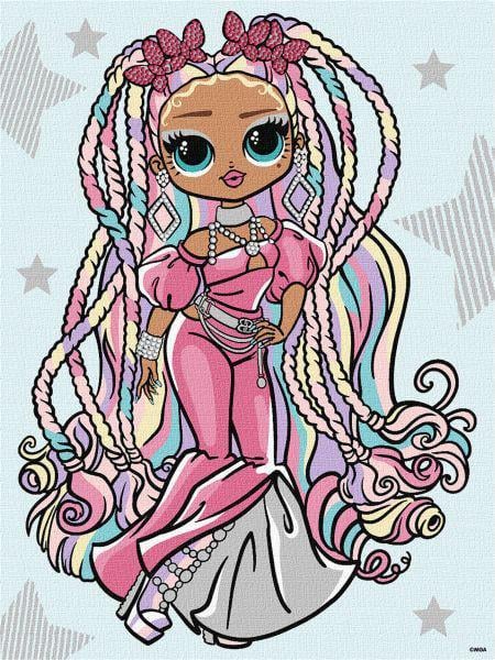 Картина по номерам Ideyka L.O.L. Surprise! O.M.G. Fashion show Twist Queen 30x40 см (KHO6274)