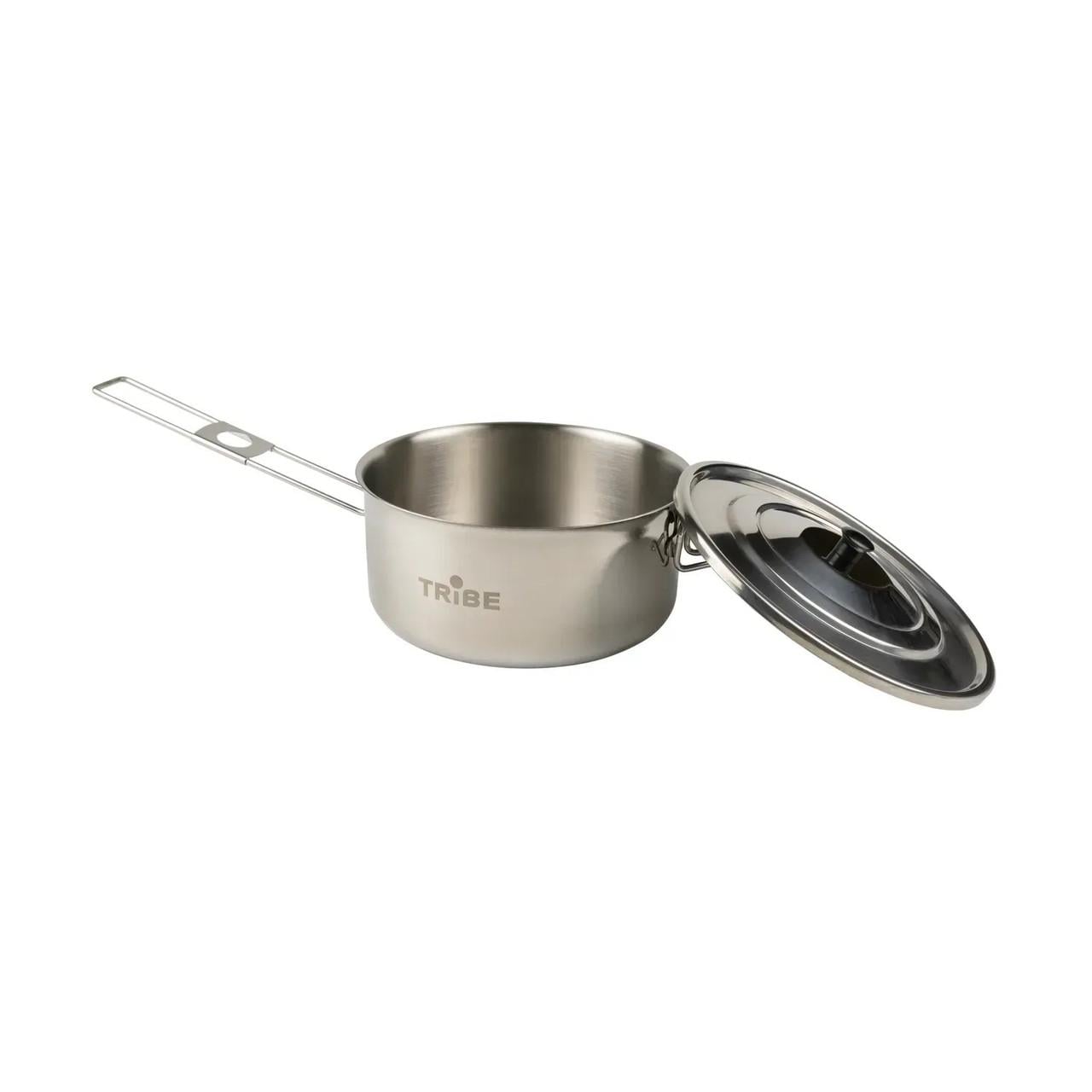 Котелок туристический Tribe Tourist Pot T-FH-0007-metal со складной ручкой 0,9 л (iz17234)