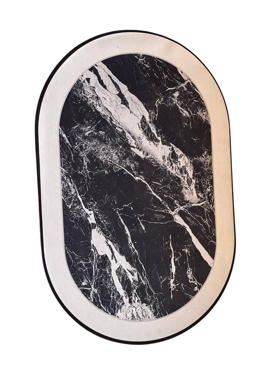 Килимок для ванної та душової кімнати абсорбуючий легко миється 57х37 см Чорний Килимок для ванної та душової кімнати абсорбуючий легко миється 57х37 см Чорний