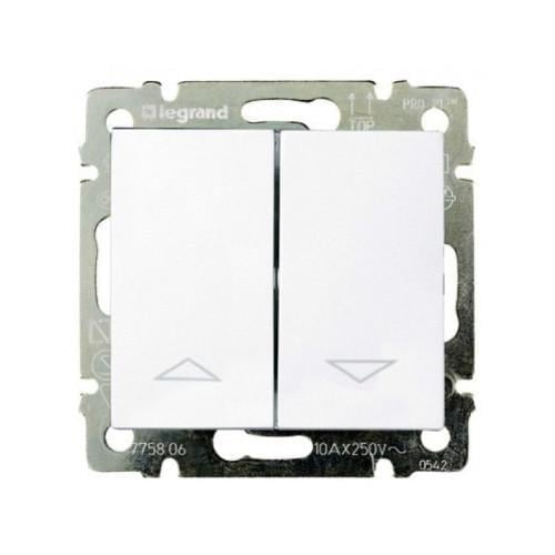 Кнопка двойная Legrand Valena для управления рольставнями Белый (774414)