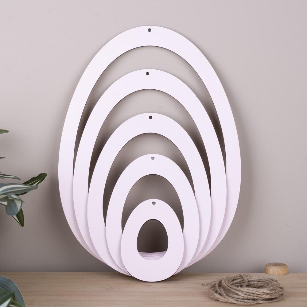 Декор подвесные яйца 5 шт. разного размера (7533-3)