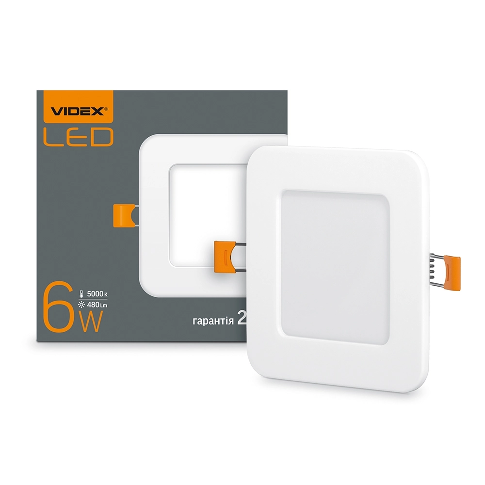 Светильник LED встроенный квадрат Videx 6W 5000K (VL-DLS-065)