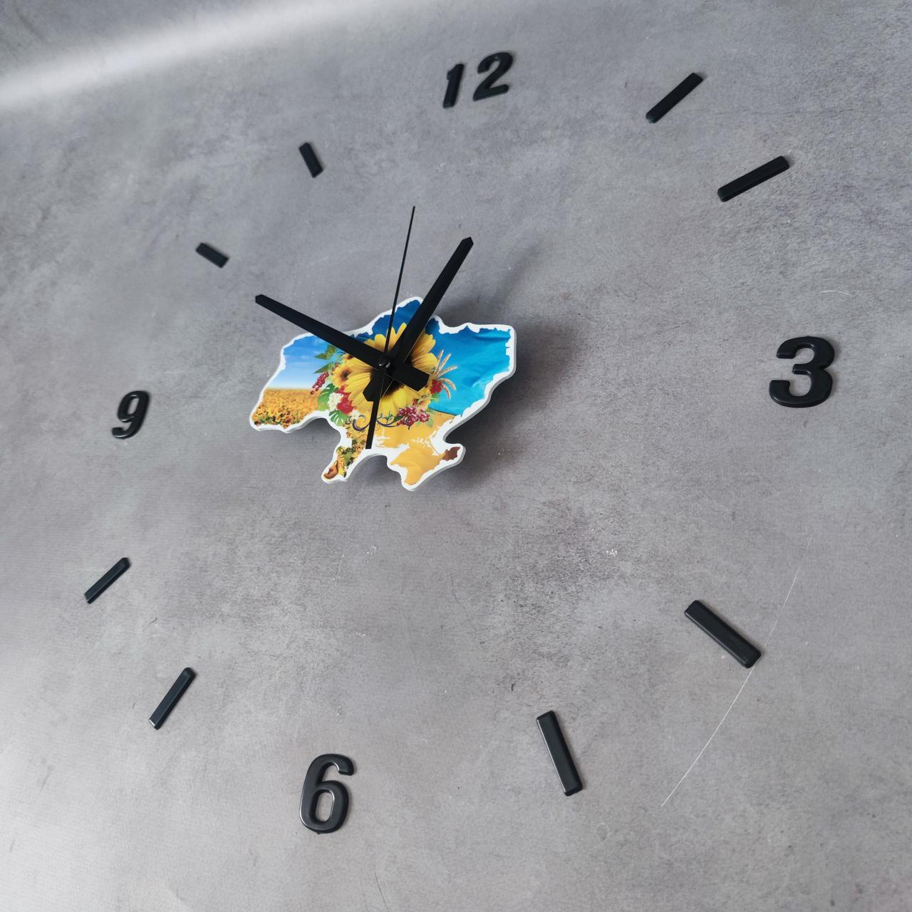 Годинник настінний 3D Карта України Чорний (2584896426) - фото 4 Годинник настінний 3D Карта України Чорний (2584896426) - фото 4