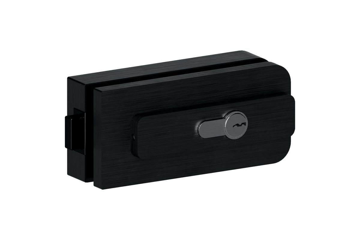 Замок накладной WALA SM1OZ2 двухсторонний для стеклянных дверей стекло-стекло Черный (SM1OZ2 BL)