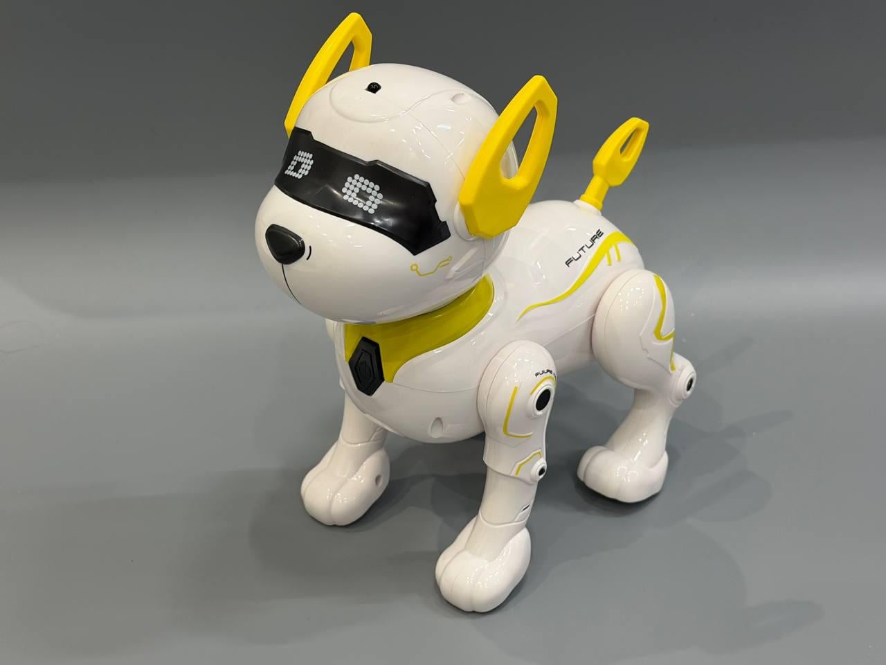 Собака-робот ИК-пульт сенсорные датчики Белый с желтым (9901)