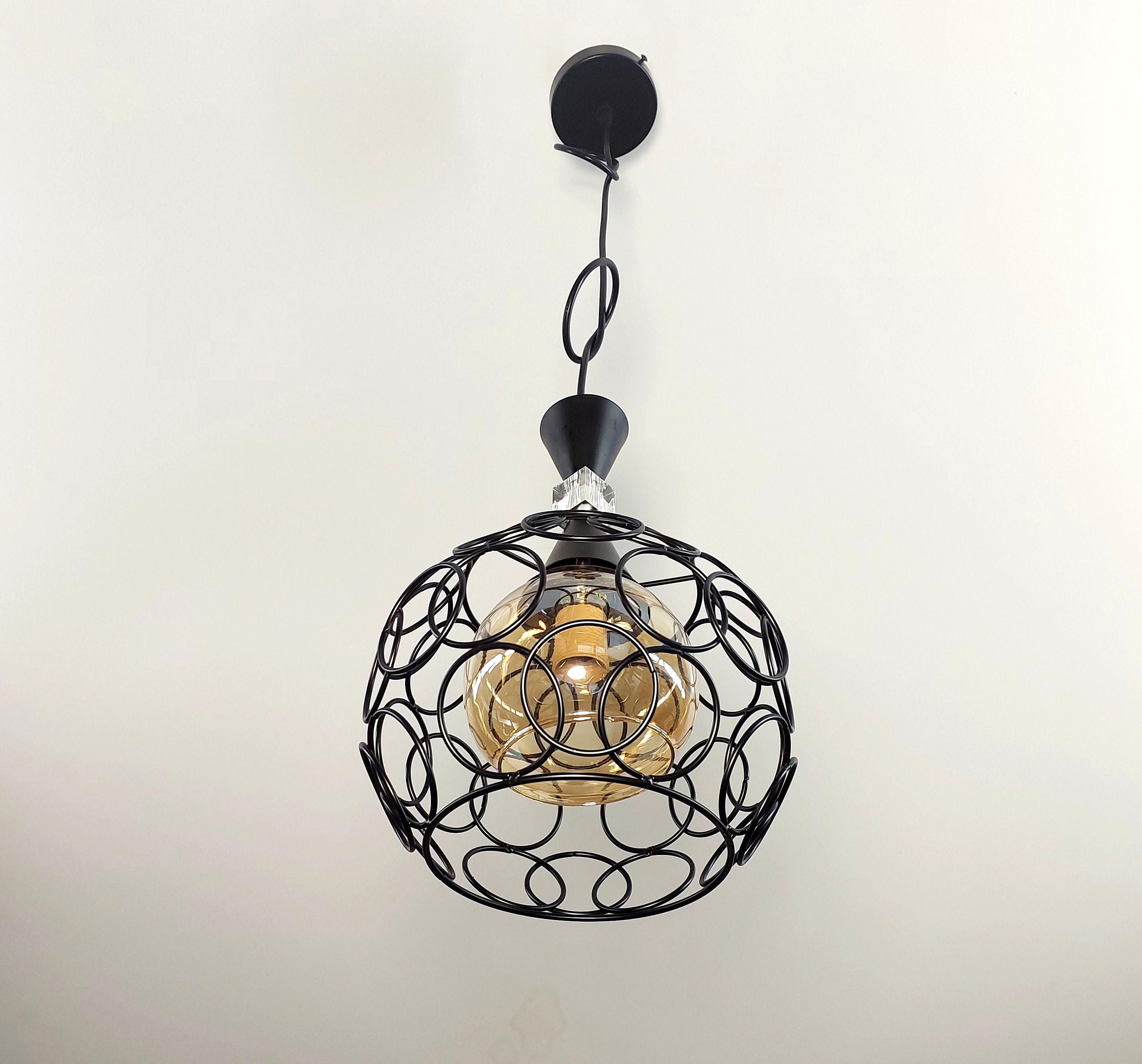 Люстра подвесная Лофт металлическая Черный (9902/1)