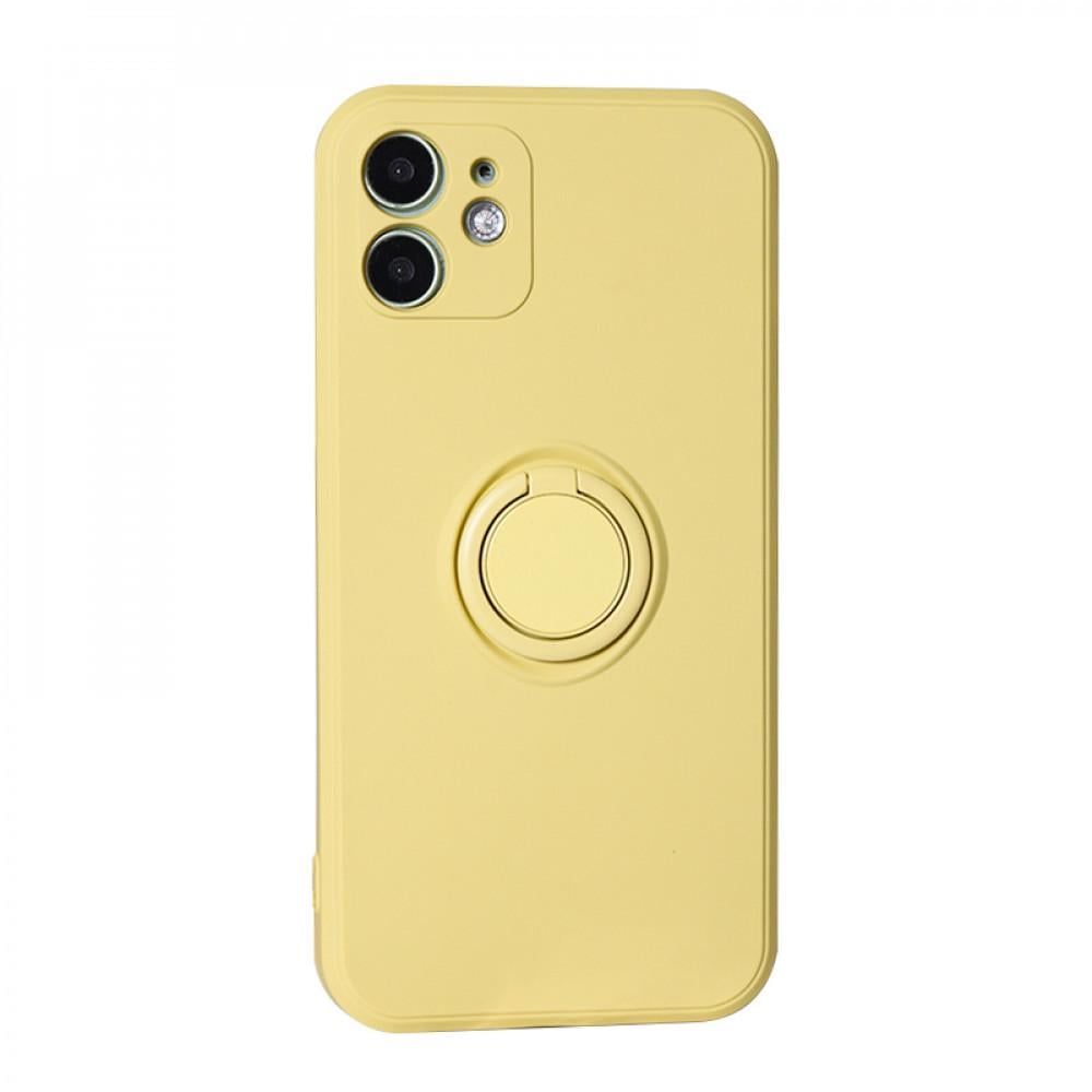 Чохол для Apple iPhone 12 Ring Silicone Series Mellow Yellow