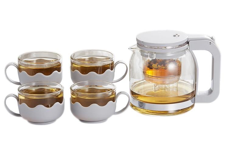 Сервиз LILAC S421 заварник проливного типа 880 мл с 4 чашками 150 мл Grey (27686670) - фото 1 Сервиз LILAC S421 заварник проливного типа 880 мл с 4 чашками 150 мл Grey (27686670) - фото 1