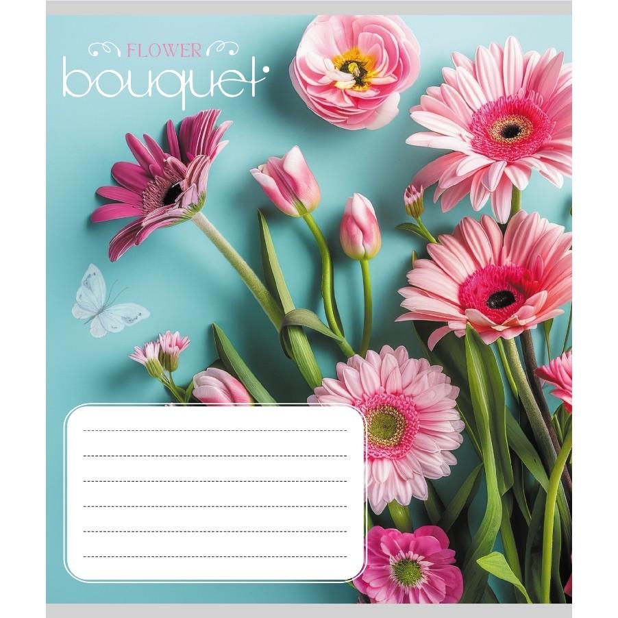 Тетрадь общая Школьник Букет в клетку 24 листов (024-550337K-2)