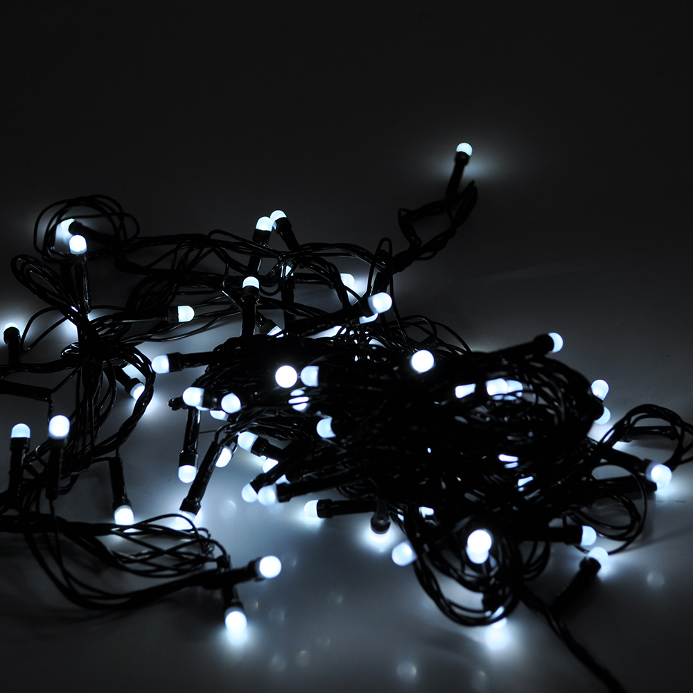 Гирлянда 100 LED Свечка 8 режимов 5 м White (25898490)