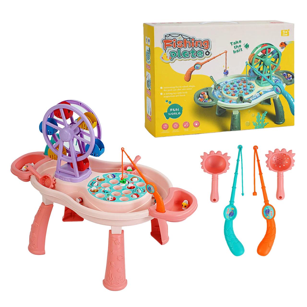 Столик игровой Рыбалка магнитная/пруд с рыбками/2 удочки/колесо обозрения/корзины/черпак/сито/наклейки Multicolor (152901) - фото 2 Столик игровой Рыбалка магнитная/пруд с рыбками/2 удочки/колесо обозрения/корзины/черпак/сито/наклейки Multicolor (152901) - фото 2