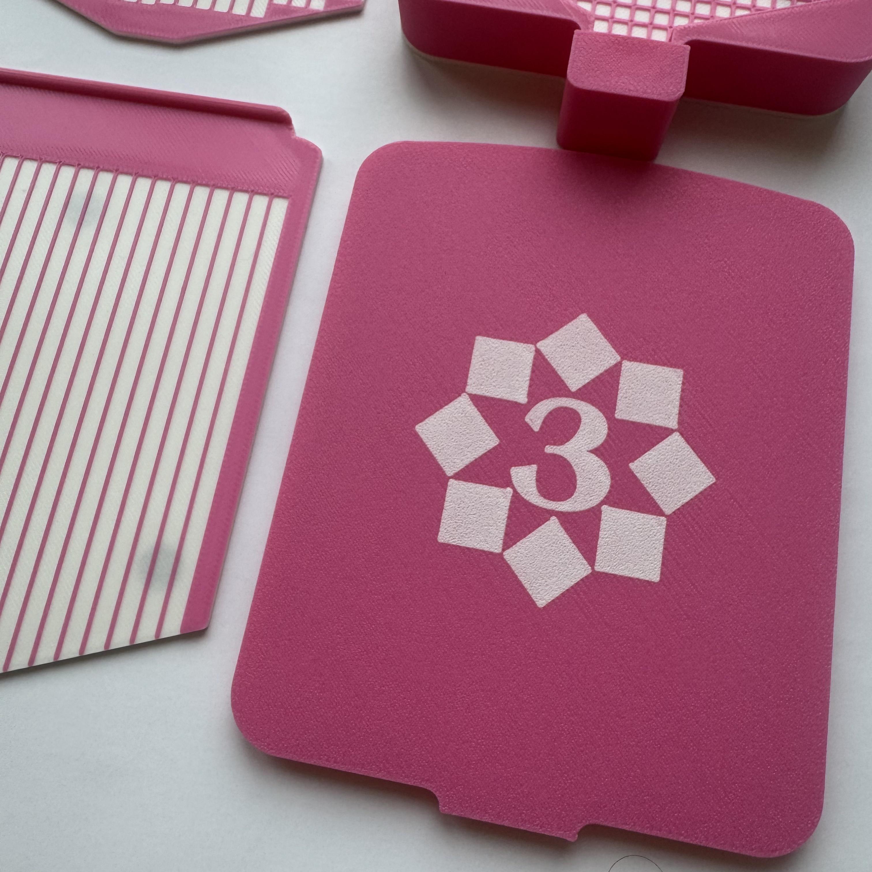 Лоток для алмазной мозаики с сменными панелями и крышкой Розовый (лл4) - фото 4