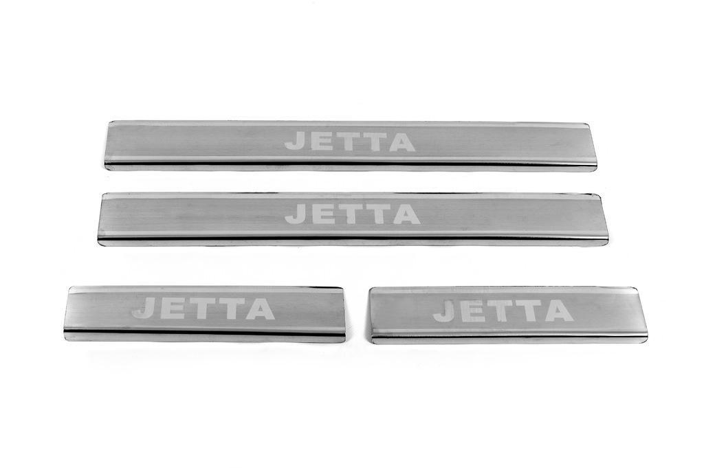 Накладки на пороги Carmos V3 4 шт нерж для Volkswagen Jetta 2011-2018 гг.