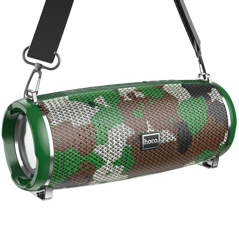 Портативная Bluetooth колонка HOCO HC2 LED, зеленый камуфляж
