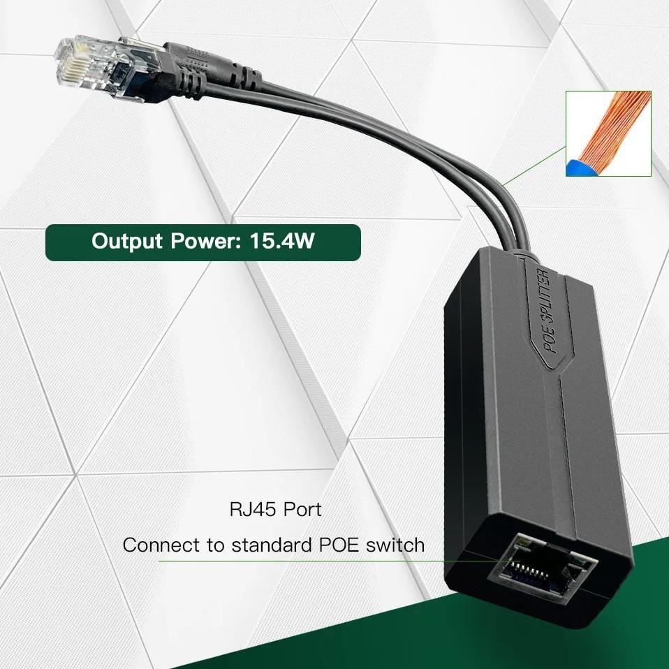 Сплиттер PoE переходник SUNROZ DC 5,5 мм RJ45 LAN Ethernet 100 Мбит/с (A48741) - фото 5 Сплиттер PoE переходник SUNROZ DC 5,5 мм RJ45 LAN Ethernet 100 Мбит/с (A48741) - фото 5