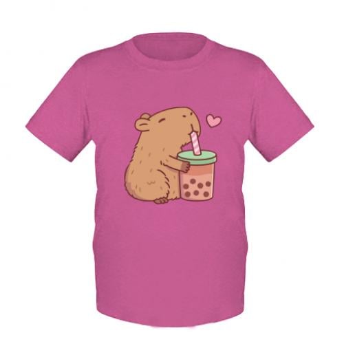 Футболка детская Boba tea capybara S (14709196-7-188160)