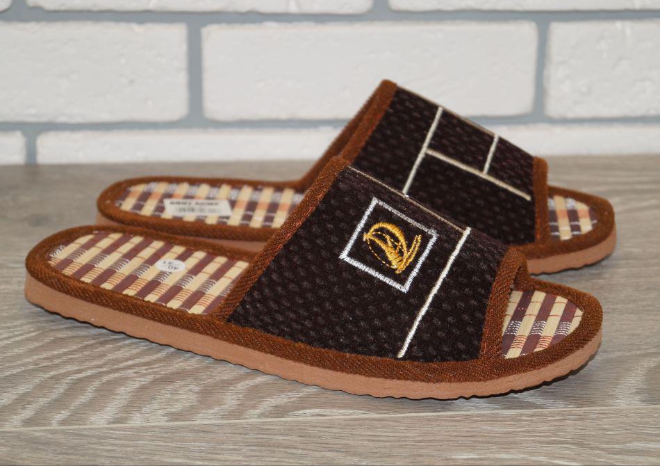 Тапочки комнатные Plaazzo р. 42/43 28,5 см Коричневый (30640-4243)