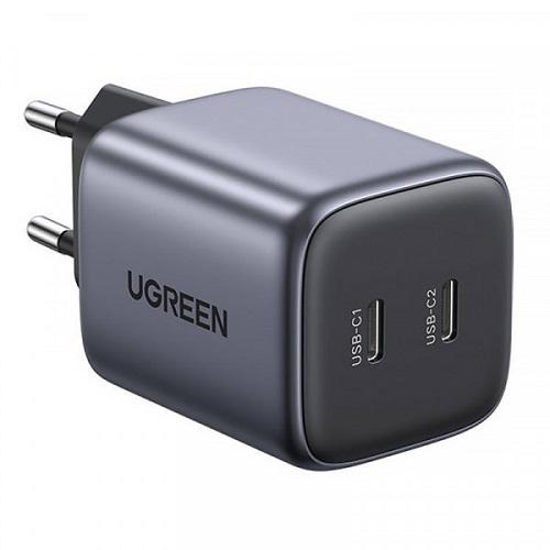 Зарядний пристрій мережевий Ugreen CD294 2xUSB 45W GAN Type-C 25W/20W PD Сірий (90573) - фото 2