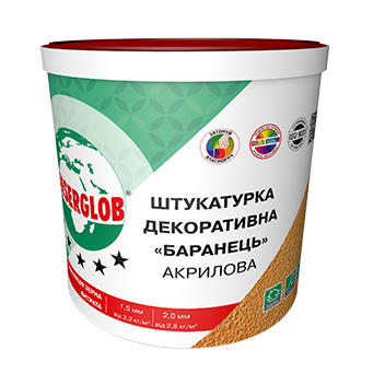 Штукатурка акрилова Anserglob баранчик фракція 2,0 мм 25 кг Білий (87988)
