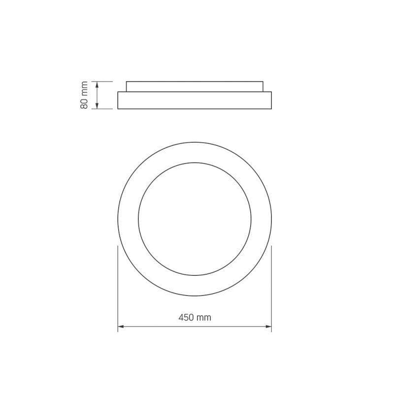 Світильник настінно-стельовий кільцевий Videx 72W 2700-6000K 220V LED Black (VLE-ERC-72B) - фото 3