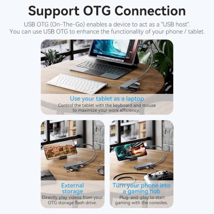 USB-хаб Vention 4-Port USB 3.0 Hub With Power Supply 0.15M Black (CHLBB) - фото 10 USB-хаб Vention 4-Port USB 3.0 Hub With Power Supply 0.15M Black (CHLBB) - фото 10