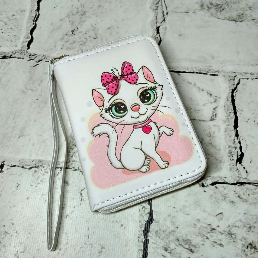 Кошелек детский с рисунком Кошка (158-3-3)
