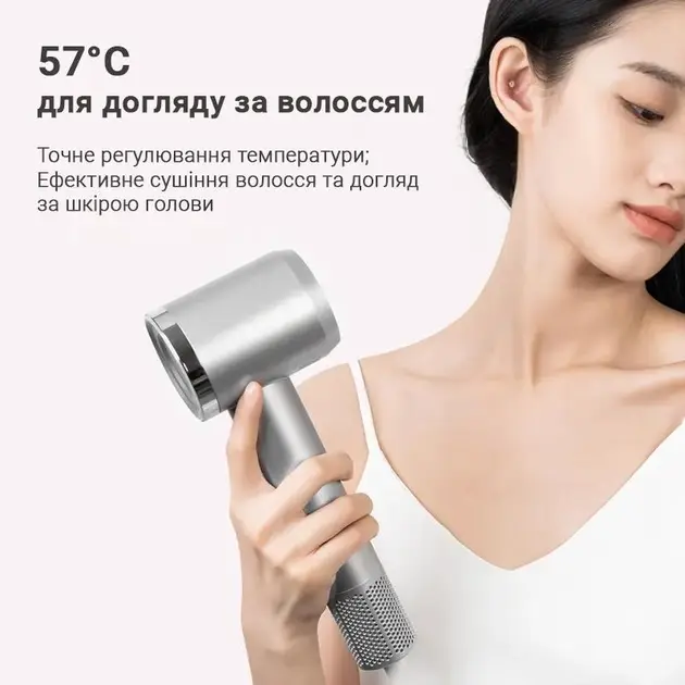 Фен для волос Doco High Speed Hair Dryer H800 Silver - фото 2