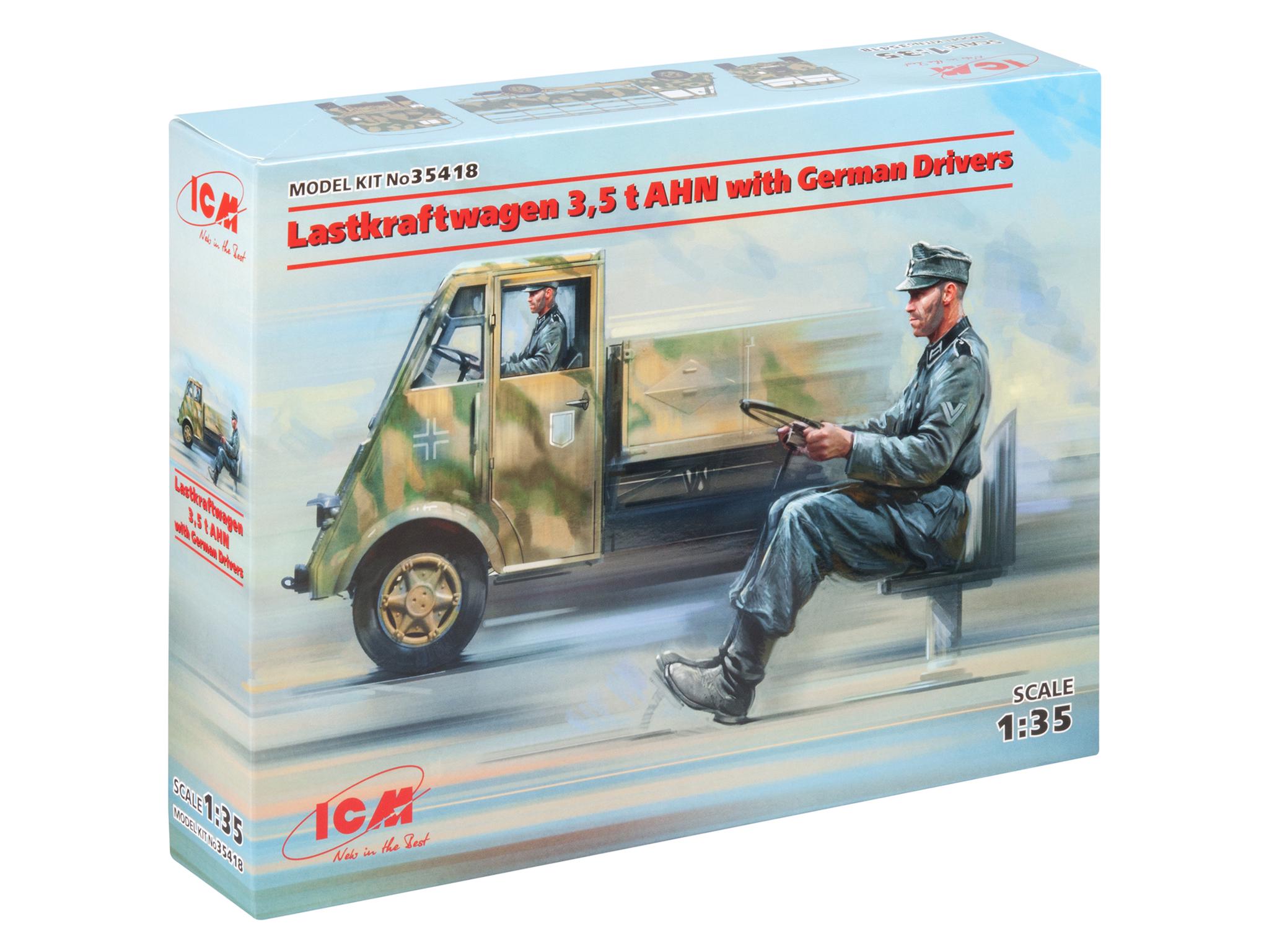 Збірна модель ICM Lastkraftwagen 35 t AHN з німецькими водіями (35418)