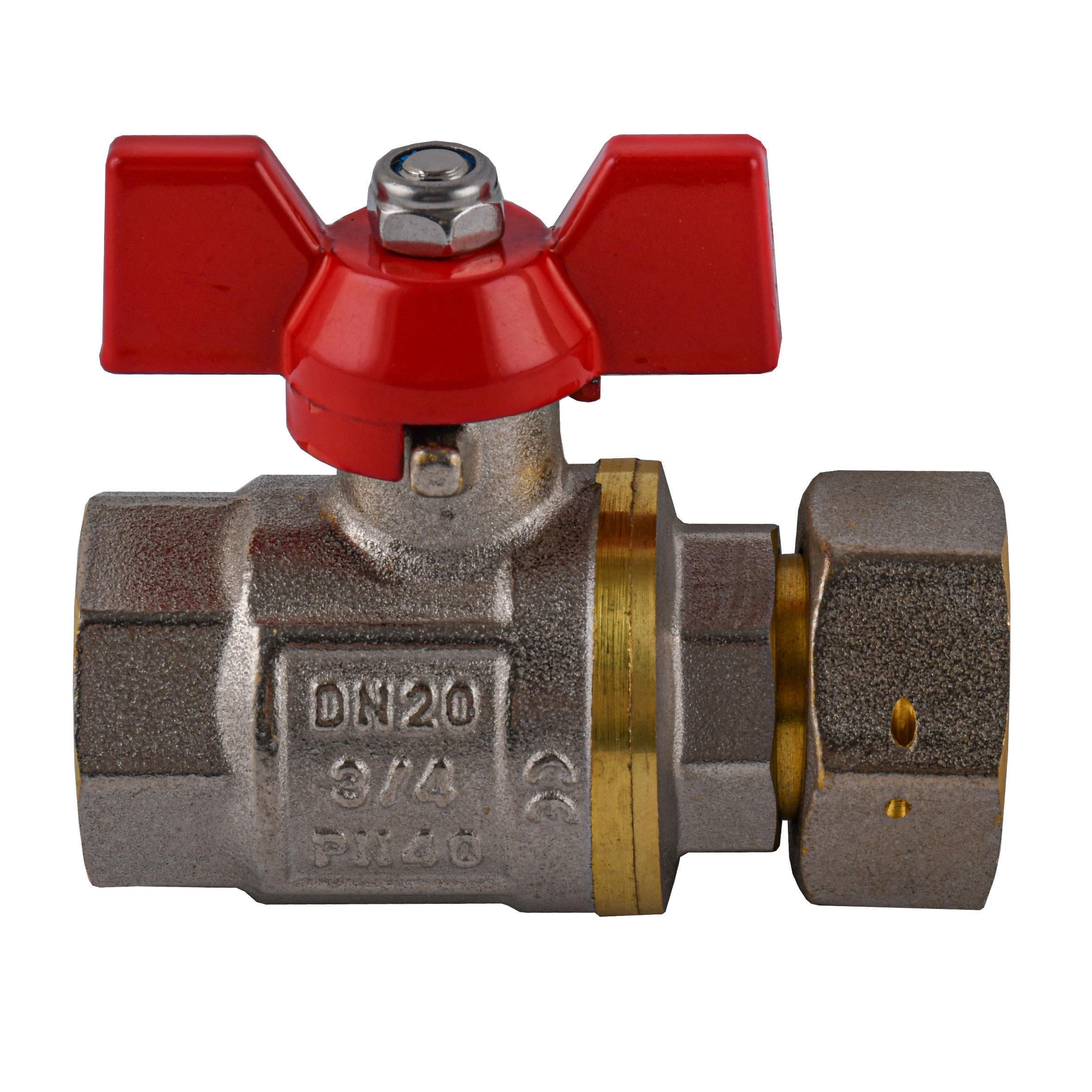 Кран кульовий прямий з накидною гайкою SOLOMON 3/4" ВВ PN40 V6003-S (000031956)