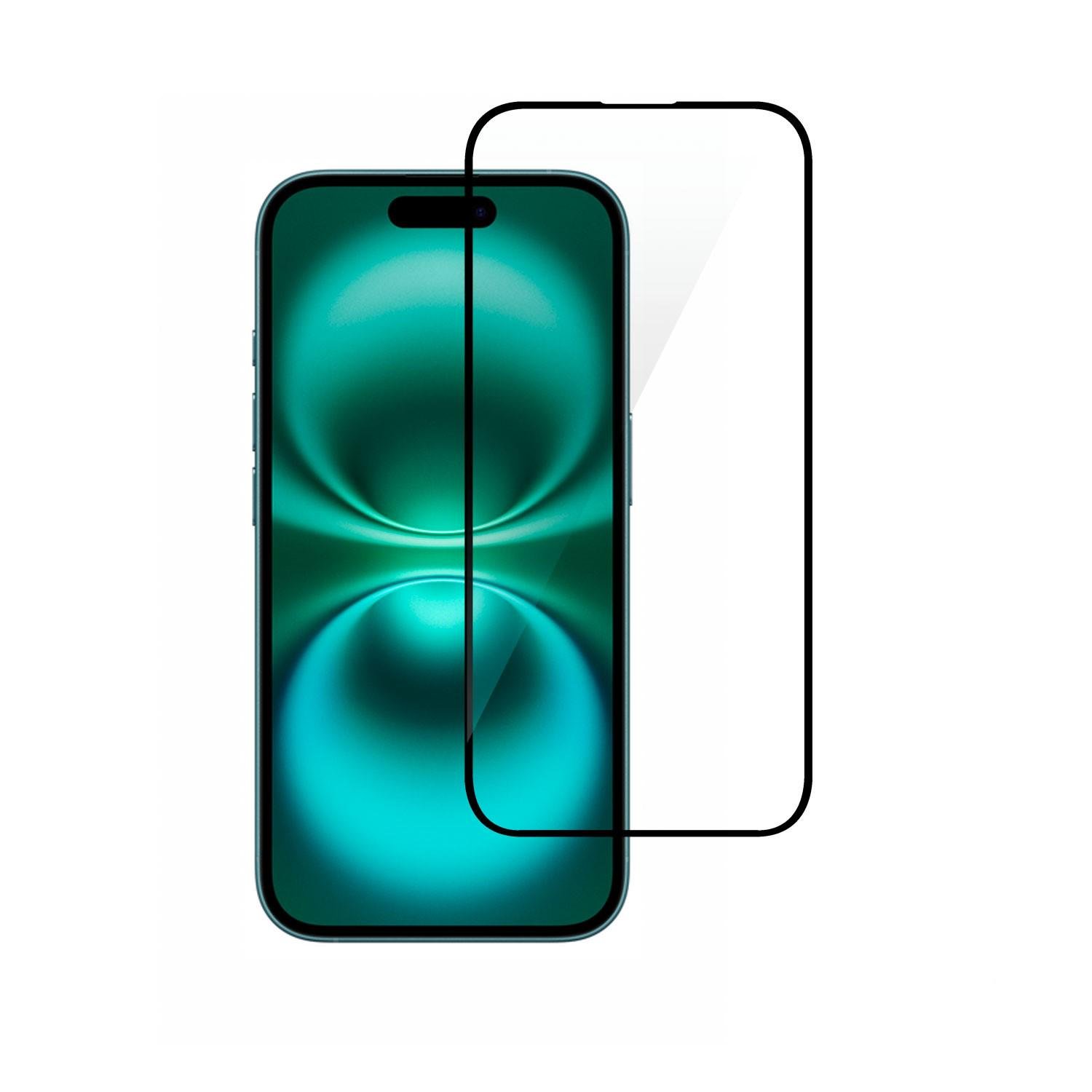 Захисне скло 2E для Apple iPhone 16 Прозорий з чорним (2E-IP-16.-6.1-SMFCFG-BB)