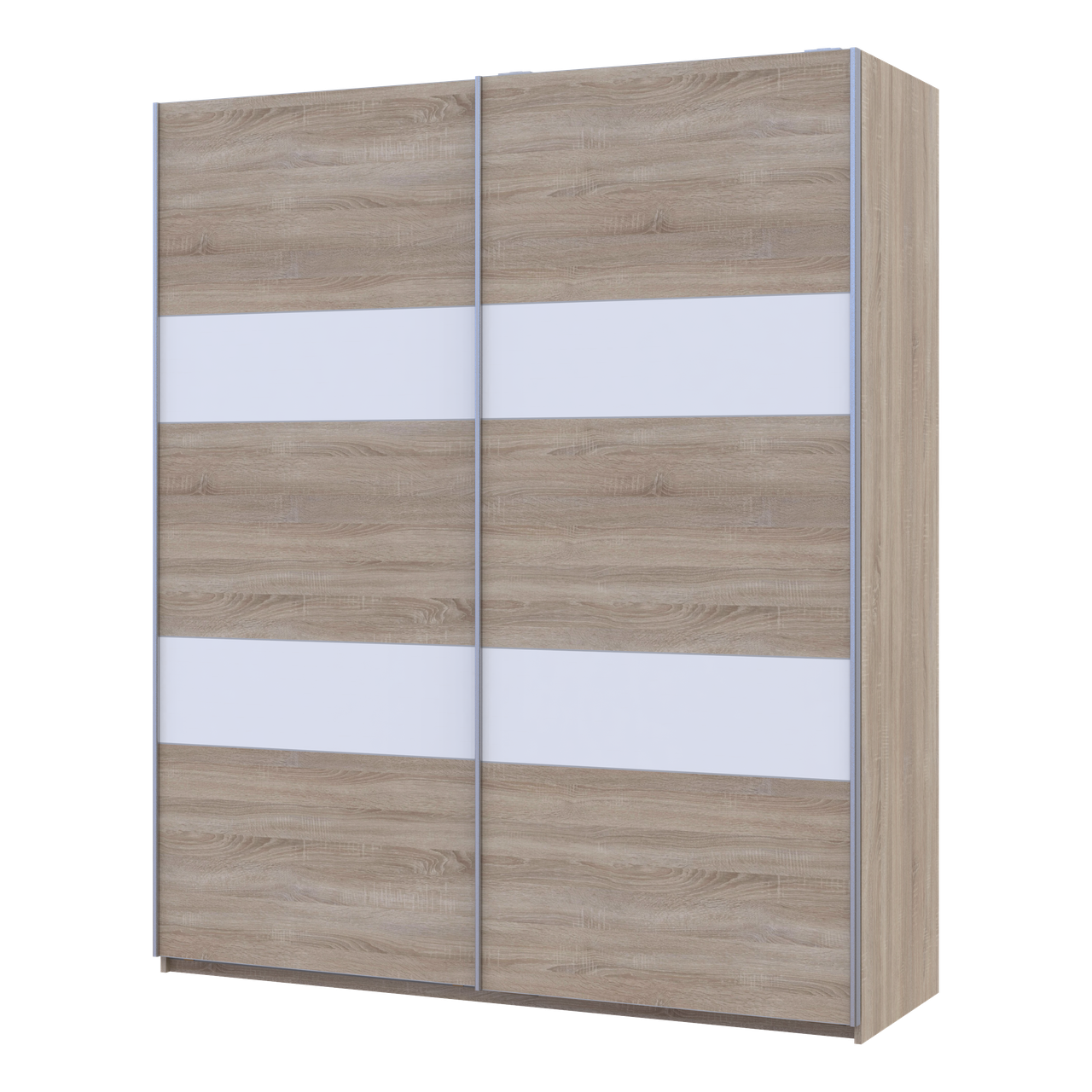 Шкаф-купе Doros L-Caiser 2 ДСП 180х60х213 см Дуб сонома/вставки Белый (65789455)