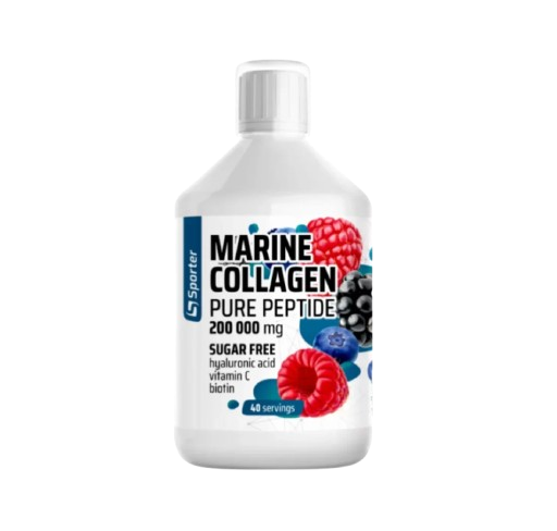 Колаген Sporter Marine Collagen 200000 без цукру 500 мл лісова ягода