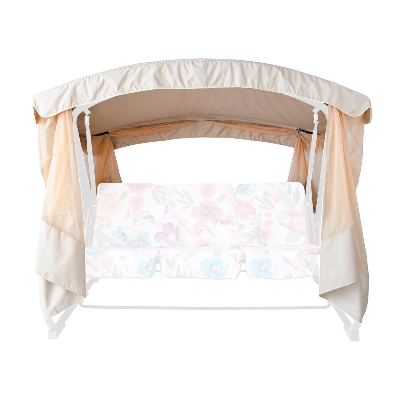 Тент с москитной сеткой на садовые качели Фемели-2 Светло-бежевый (27195773) Тент с москитной сеткой на садовые качели Фемели-2 Светло-бежевый (27195773)