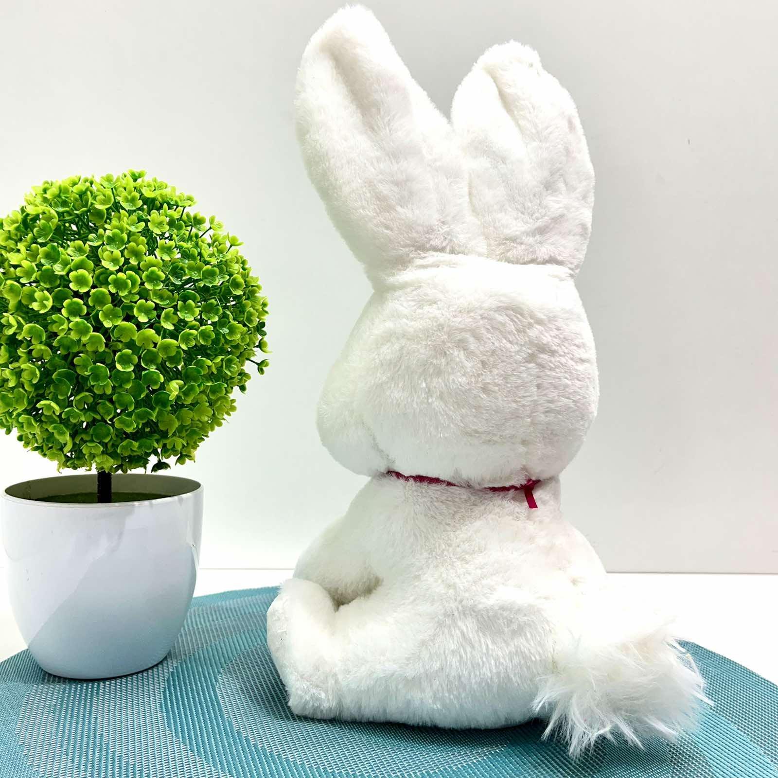 Интерактивная игрушка Чудо Кролик звук/свет/фразы подвижный реагирует на палочку 30 см Белый (M 6144 I UA) - фото 3