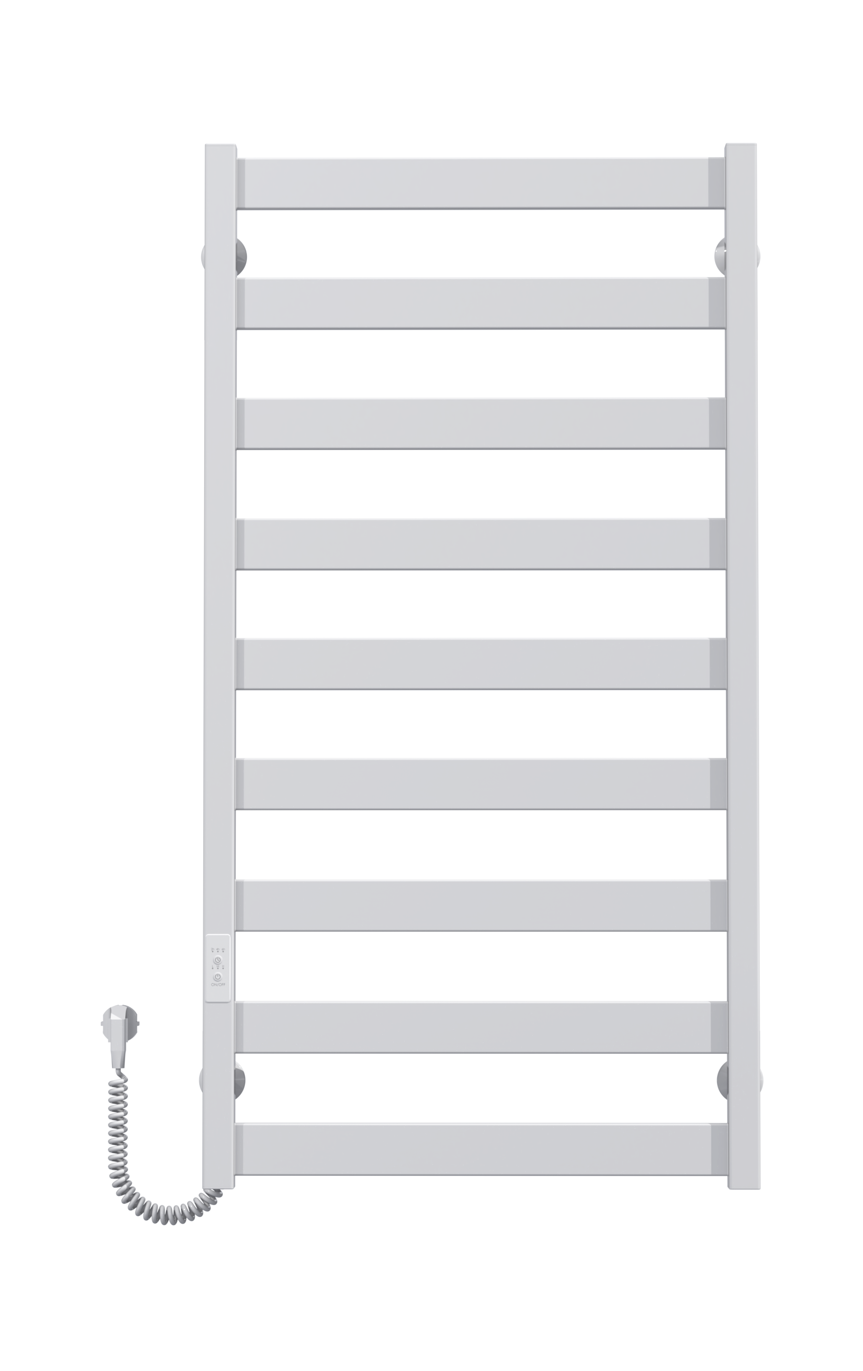 Полотенцесушитель электрический Deffi Harmony П9 WD04 левое подключение крашеная сталь 500х1000 мм Белый (B.HR.100.50.9.E.W.L.4)