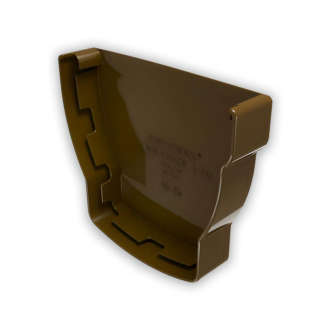 Заглушка желоба левая Elegance 140 RAL 8019 (11571130) - фото 1 Заглушка желоба левая Elegance 140 RAL 8019 (11571130) - фото 1