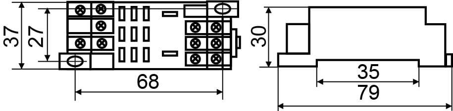 Колодка для проміжного реле АСКО-Укрем PYF11A 3А 3к 220V AC МY3 (A0090020004) - фото 4