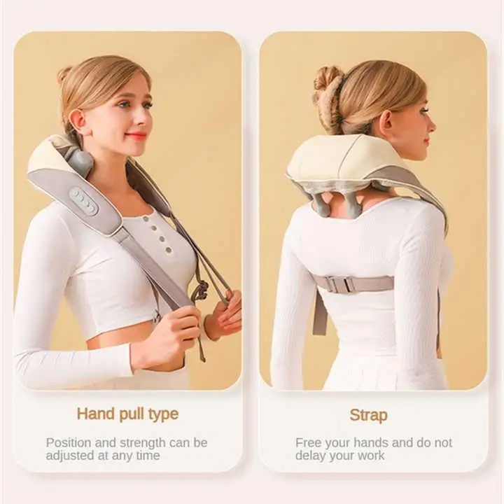 Массажер ударный для шеи и плеч Massager Shoulder Neck SF-L9 с аккумуляторным подогревом (23979172) - фото 4