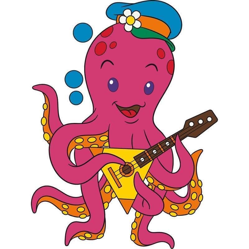 Картина-раскраска ART CRAFT Гитарист Осьминог 25х30 см (15076-AC)