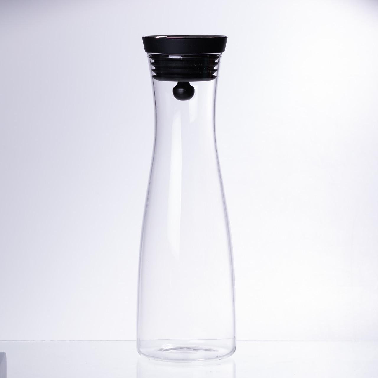 Графин скляний з кришкою для води/соку/лимонаду 1,2 л (HP-19-43) Графин скляний з кришкою для води/соку/лимонаду 1,2 л (HP-19-43)