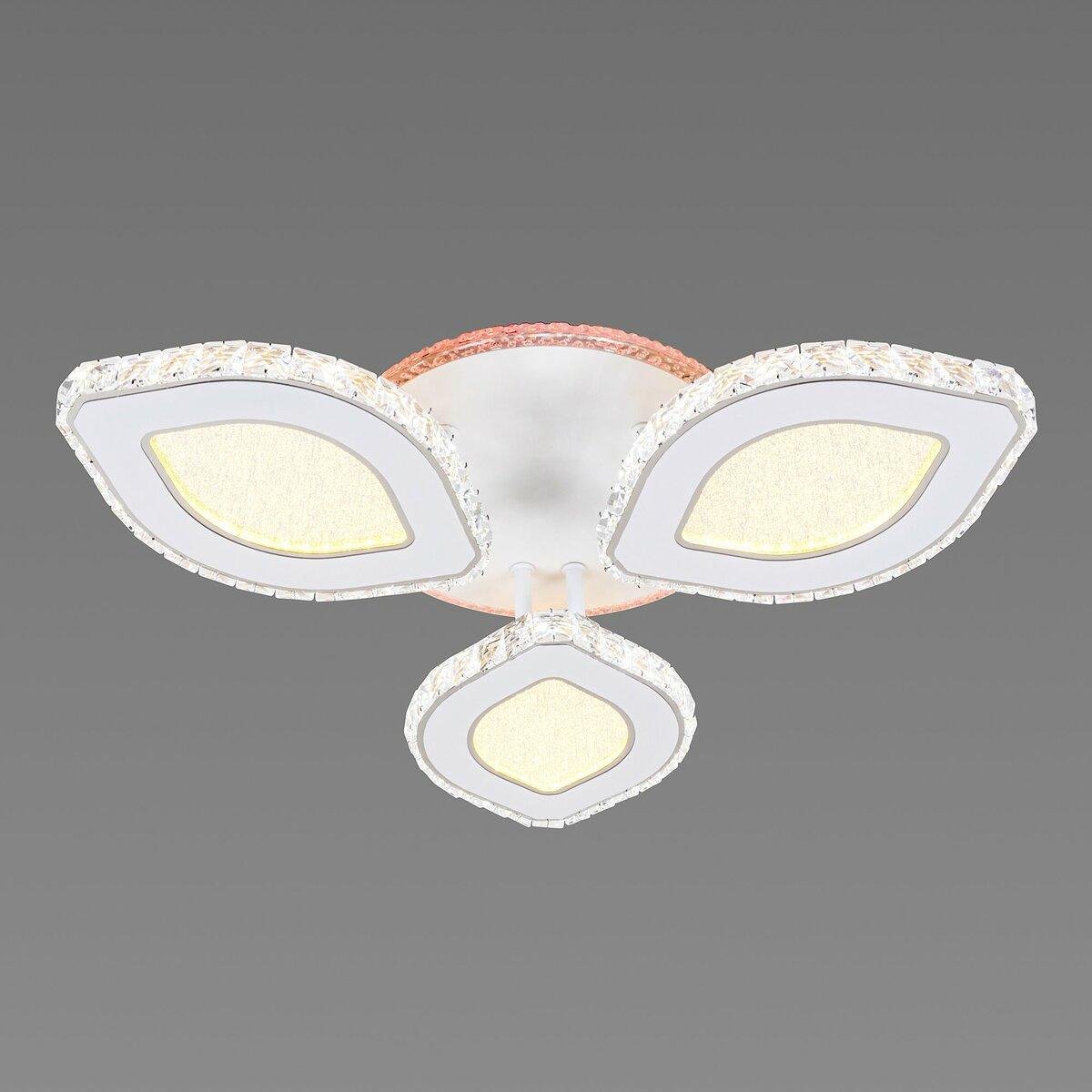 Люстра светодиодная Sirius на три плафона 54W 3000/6500К Белый (YH907/3)