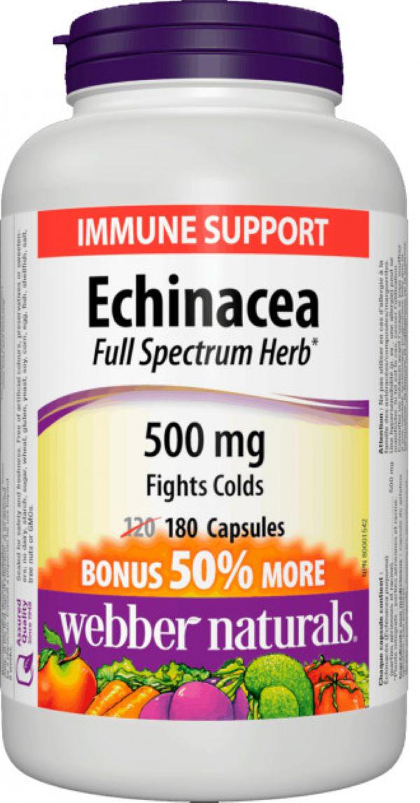 Эхинацея Webber Naturals Echinacea 500mg 180 caps