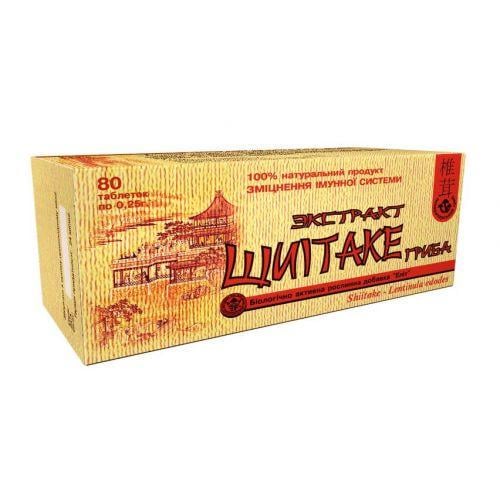 Добавка біологічна Еліт-фарм Екстракт Гриба Шиитаке 80 таб.