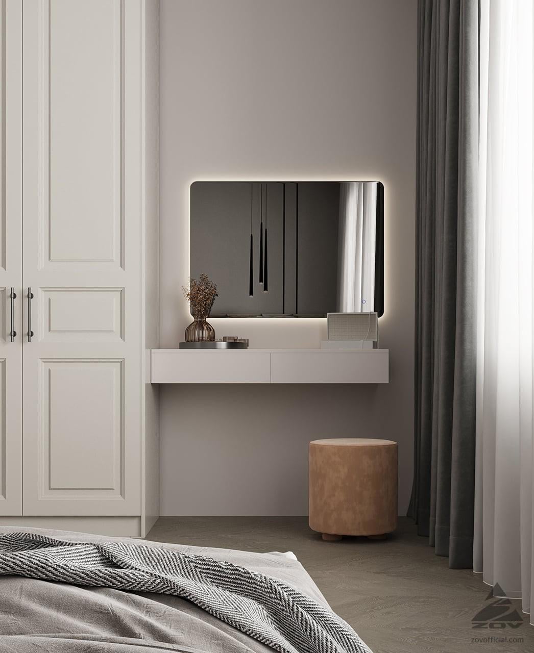 Зеркало прямоугольное с подсветкой S 40х80 см (10010S-4080stW)