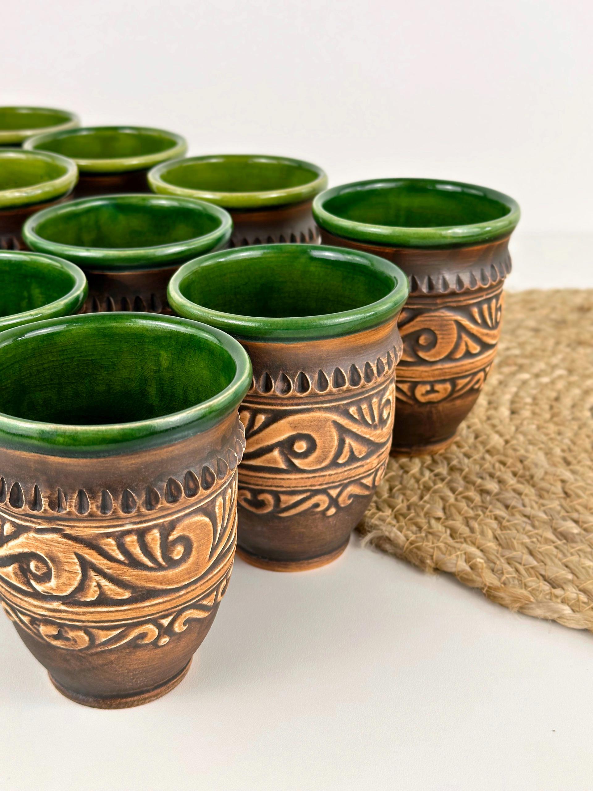 Набір глиняних склянок Гражда 0,3 л х 12 шт. Коричневий (17019-22) - фото 6 Набір глиняних склянок Гражда 0,3 л х 12 шт. Коричневий (17019-22) - фото 6