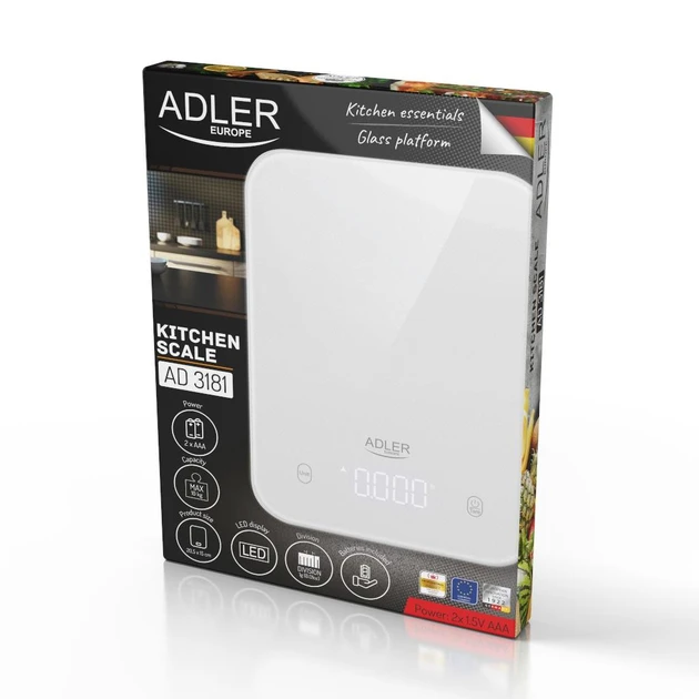 Ваги кухонні Adler AD 3181 White 10 кг (03830) - фото 8