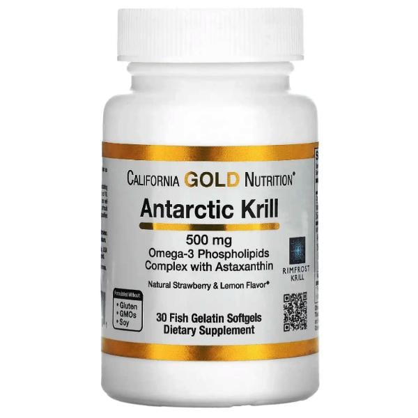 Олія криля California Gold Nutrition Antarctic Krill Fish Softgels 30 500 мг (000020747)