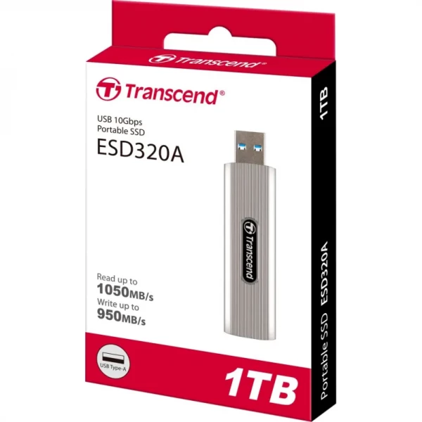 Накопитель SSD Transcend ESD320A 1TB USB Type-A Silver (TS1TESD320A)